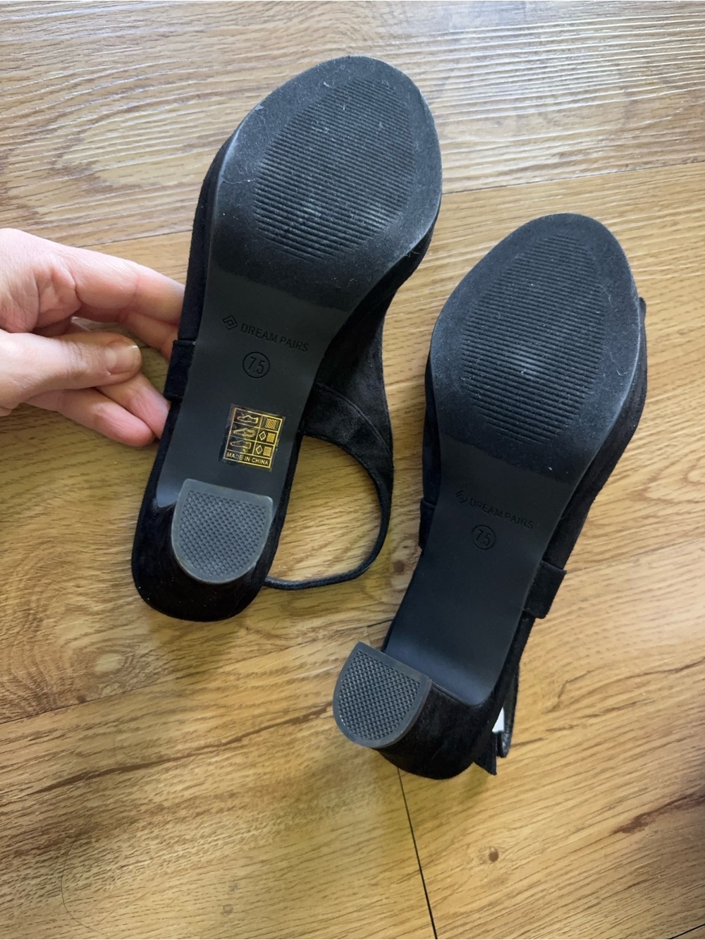 Dream Pairs Black Slingback Peep-Toe Heels - Picture 5 of 9